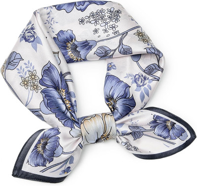 100% Mulberry Silk Scarf 25.6''x25.6'' Square Women Neckerchief Headscarf - Lightw