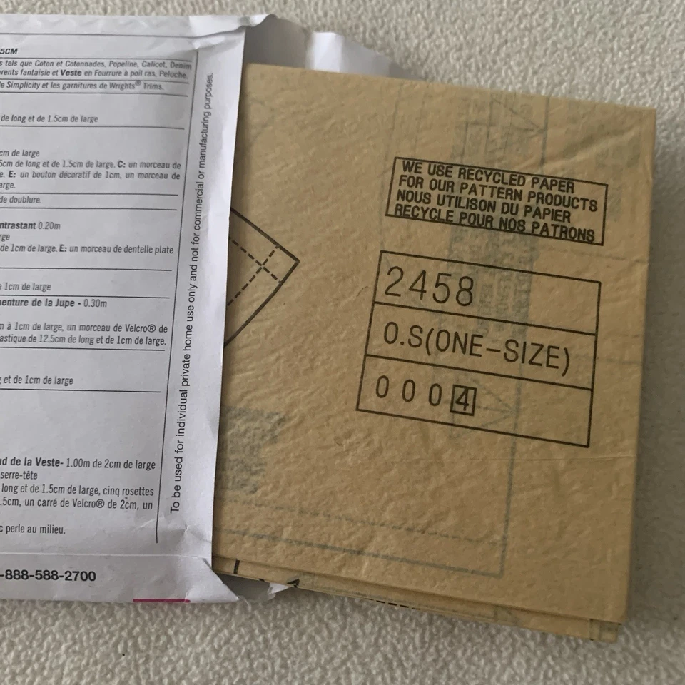 Simplicity 18" Doll Clothes Pattern Lot 2458 5276 5676 9136 0663 7444 UNCUT - Image 4 of 4