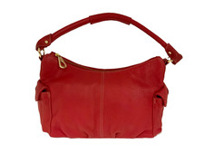 Episode red genuine Leather medium/large  Shoulder/hand Bag good condition