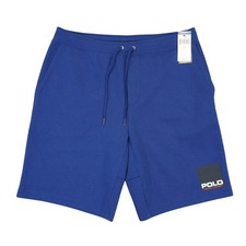 Polo Ralph Lauren Sweat Shorts Mens Large Blue Drawstring Graphic Logo Athletic