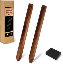 Wooden Bread Spurtle 11 Inch Sourdough Mixing Stir Stick Spatula 2 PCS