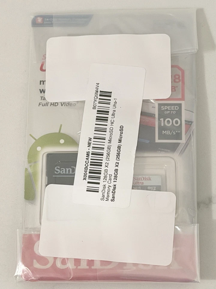 SanDisk Ultra 128GB microSDXC UHS-I Memory Card 2-Pack (256GB) – New Sealed - Image 2 of 4