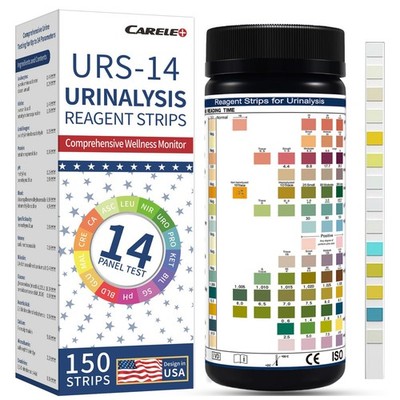 14 Parameters Urine Test Strips for Urinalysis | 150 Strips - Testing for Kidney