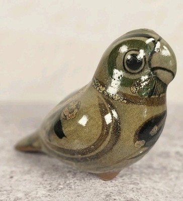Jorge Wilmot Stoneware Bird Tonala Pottery From Mexico Hand Painted NO RATTLE