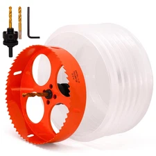 6 Inch Hole Saw Kit with Dust Bowl - Effortless & Dustless Drilling for Recessed