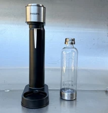 Philips Sparkling Water Maker Black / Stainless Steel + 1-Liter Bottle