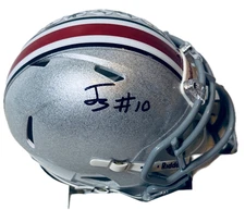 JULIAN SAYIN SIGNED AUTOGRAPH OHIO STATE BUCKEYES FOOTBALL MINI-HELMET COA AUTO