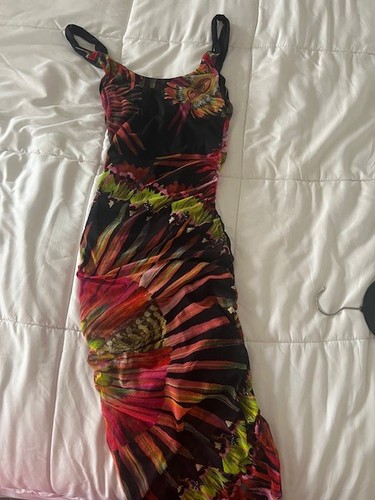 Jean Paul Gautier Body Hugging Mesh Rushed Floor Length Dress - Large - Picture 2 of 11