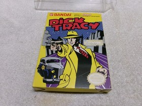 #607 Dick Tracy (Nintendo Entertainment, NES 1990) Manual Game Box W/ Protector