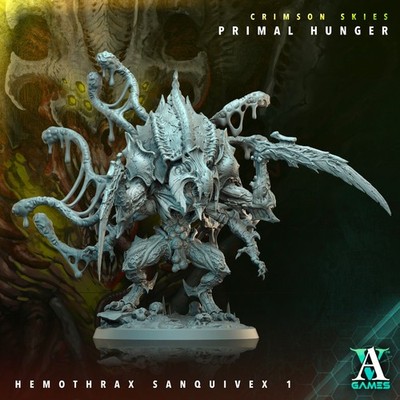 Hemothrax Sanquivex - 3d Printed Miniature - Sci-Fi - D&D - Pathfinder - Alien