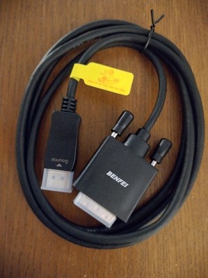 BENFEI DisplayPort auf DVI Adapter 1,8 m Kabel - Stecker auf Stecker vergoldet