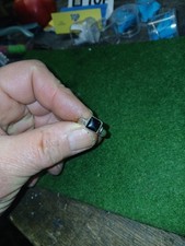 Vintage STERLING SILVER Ring With Black Onyx Stone