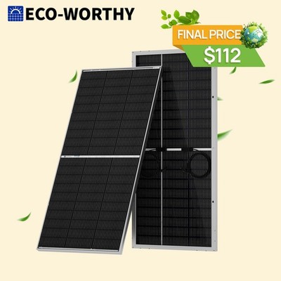 ECO-WORTHY 200W 400W 1000W Solar Panel N-Type 18BB Bifacial Home RV Off Grid
