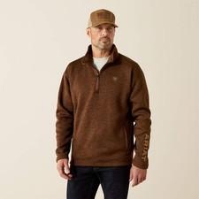 ARIAT MEN'S Caldwell Logo 1/4 Zip Sweater 62619