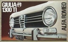 ALFA ROMEO Giulia 1300 TI Brochure vendita auto aprile 1969 Rif 694D42