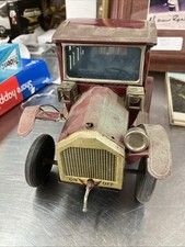Vintage 1950s Trade Mark Y Japan Grand-Pa Car Battery Operated Tin Toy Rosko