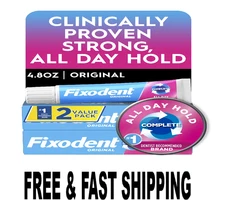 Fixodent Complete Original Denture Adhesive Cream, 2.4 oz, 2 Pack