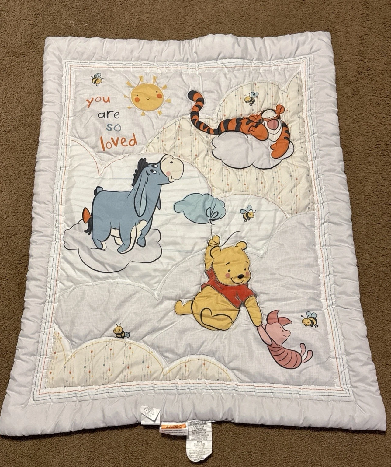 Disney Baby Bedding Crib Comforter Classic Pooh You Are So Loved Reversible