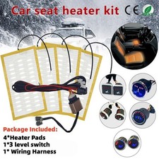Car Heated Seat Heater Kit 12v Alloy Wire Heating Pads 3-level Switch Universal