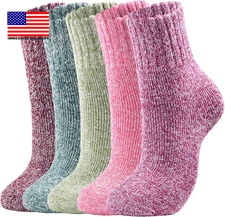Wool Socks - Winter Warm Wool Socks for Women Men, Soft Cozy Sock, Thick Knit Cr