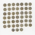 Roosevelt Dimes Lot of 45 (1946–1964) 90% Silver US Coins Mixed Dates Circulated
