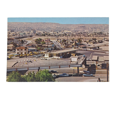 International Boundary Between U.S. & Mexico Vintage Postcard Unsent