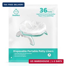 36 Counts Newnice Upgraded Drawstring Potty Liners with 20s Quick Absorb Pads,
