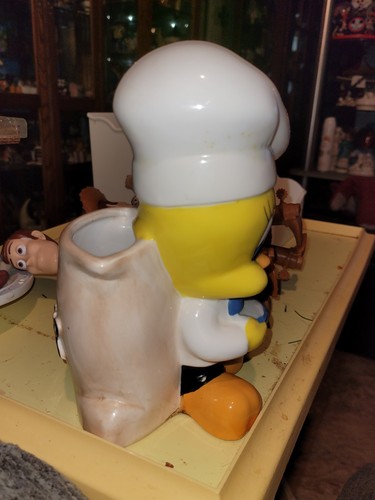 VTG Warner Bros Studio Stores Tweety Ceramic Flour Kitchen Utensil Holder 1996 - Picture 2 of 6