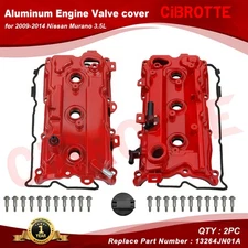 Aluminum Engine Valve Cover w/ Gaskets Set RH & LH For for 09-14 Nissan Murano