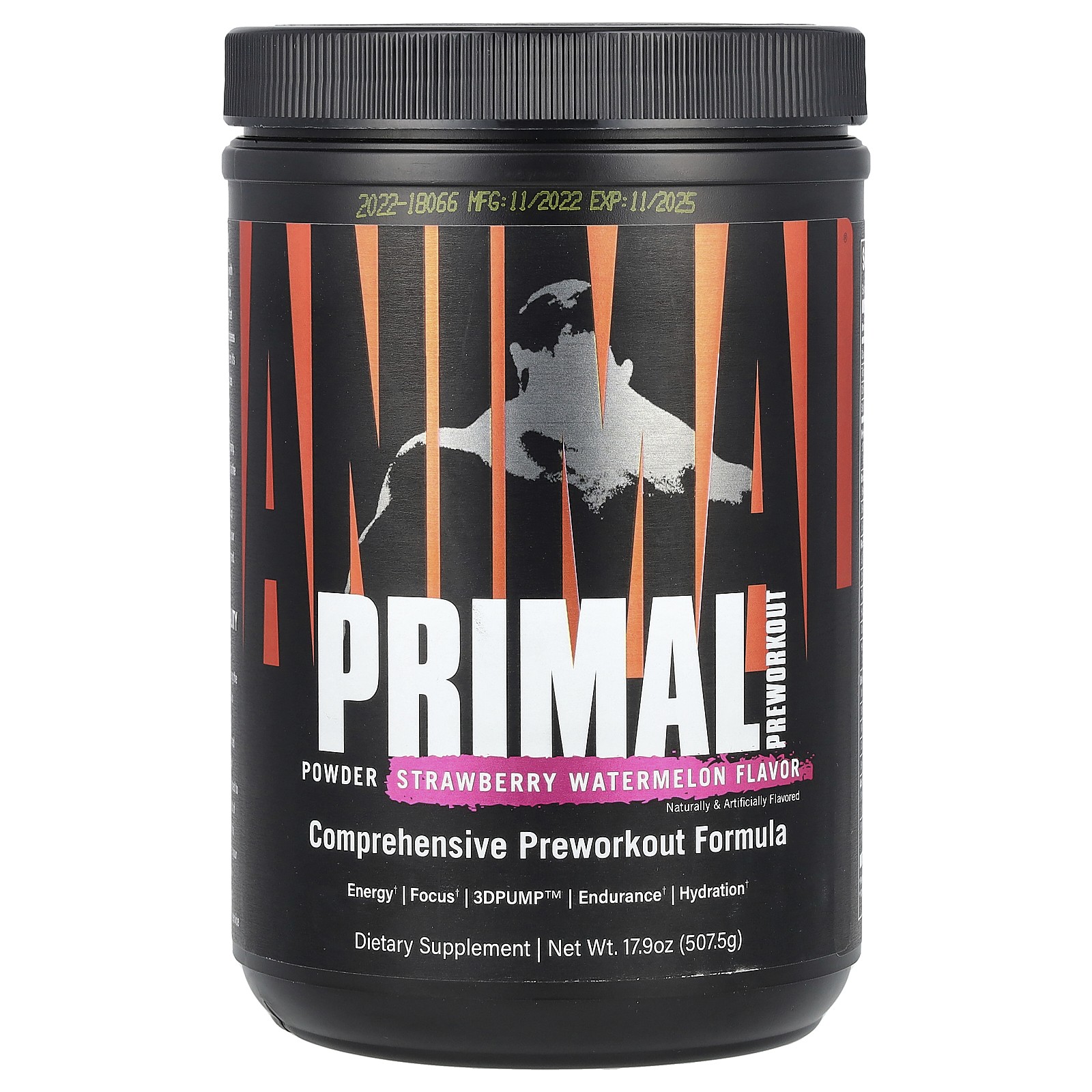 Пудра Primal Preworkout Powder клубнично-арбузная 179 унции 5075 г 9990₽