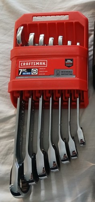 #ad Craftsman CMMT87023 7 Piece Metric Reversible Ratcheting Wrench Set New $59.99