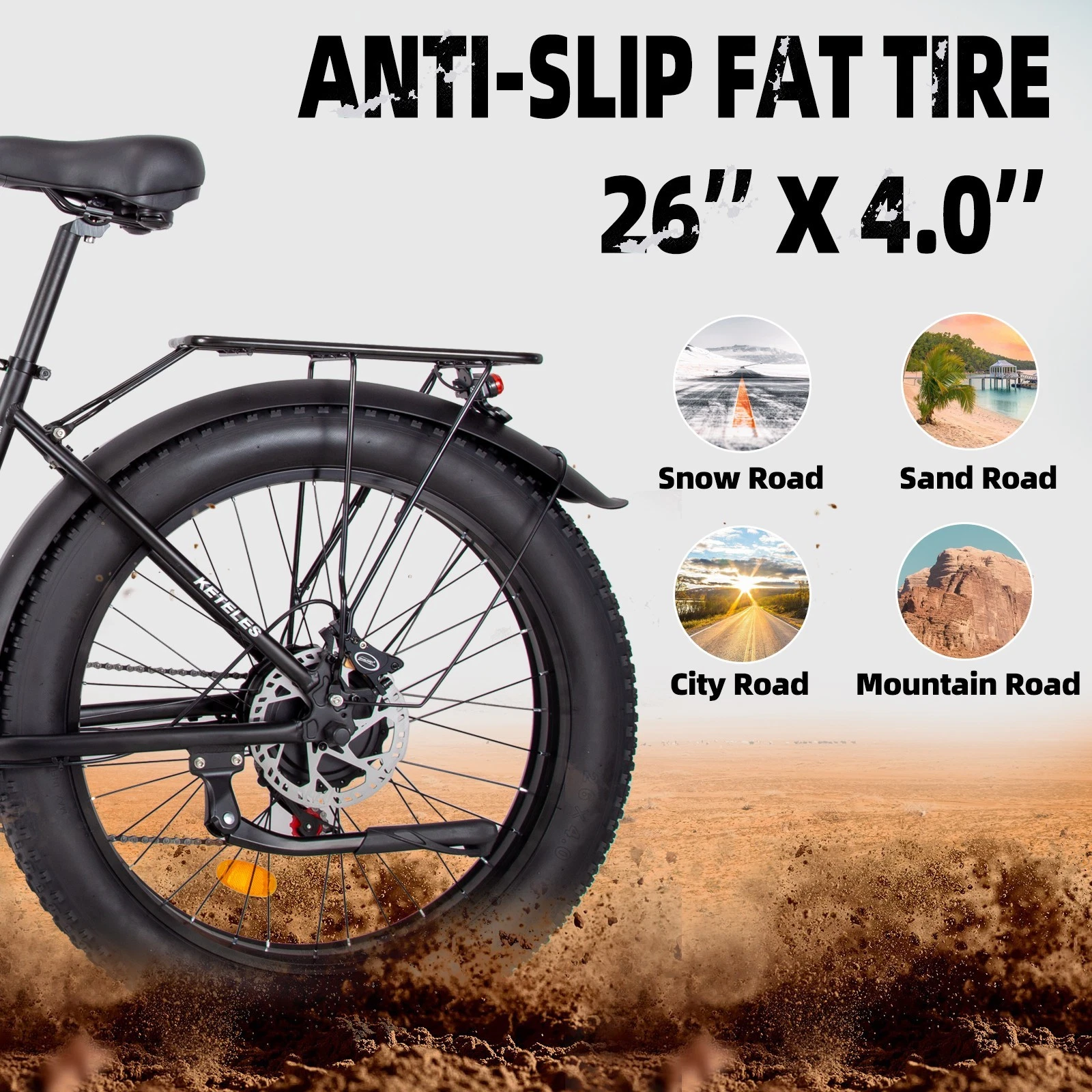 KETELES XF4000 Elektrofahrrad 2000W 48V 23AH 26'' Mountain City E-Bike 21-Gänge - Bild 8 von 14