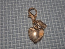 Coach Mini Heart Bag Charm Gold Toned