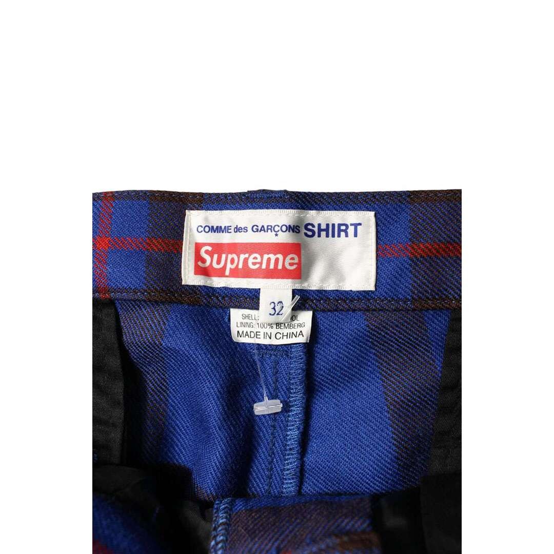 Supreme x Comme des Garcons Shirt 15aw Localon Tartan Plaid Long Pants Men Used thumbnail 4