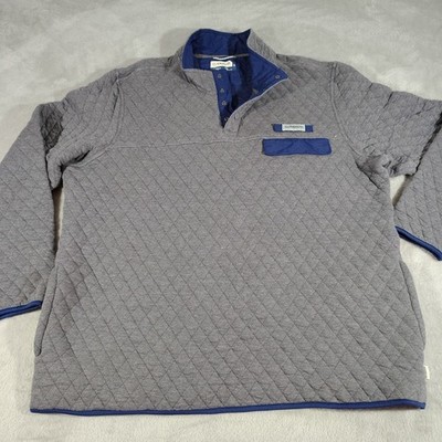 Magellan Outdoors Quilted Pullover Jacket Men 3XL Gray Snap Flex Classic Fit 