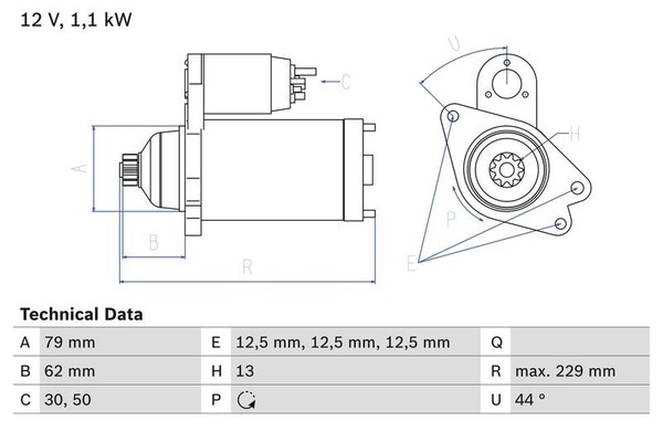 DéMarreur Bosch 0 986 029 110 FüR OE 02M 911 021 H - 02M 911 021 H - 02M 911-image