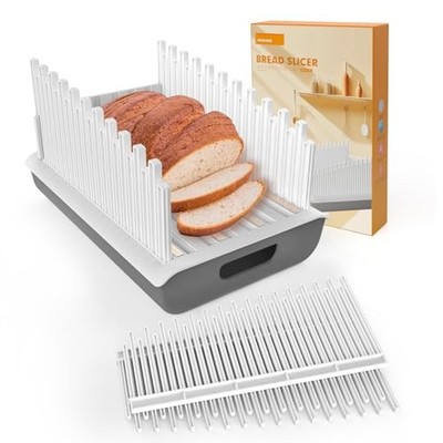 Bread Slicer For Homemade Bread,Bread Slicer Guide For Width Is Adjustable And
