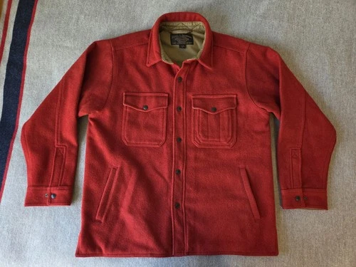 Filson Lined Mackinaw Wool Jac-Shirt | Medium | Red Oak | MSRP $450 | Ld Edition - product listing photo