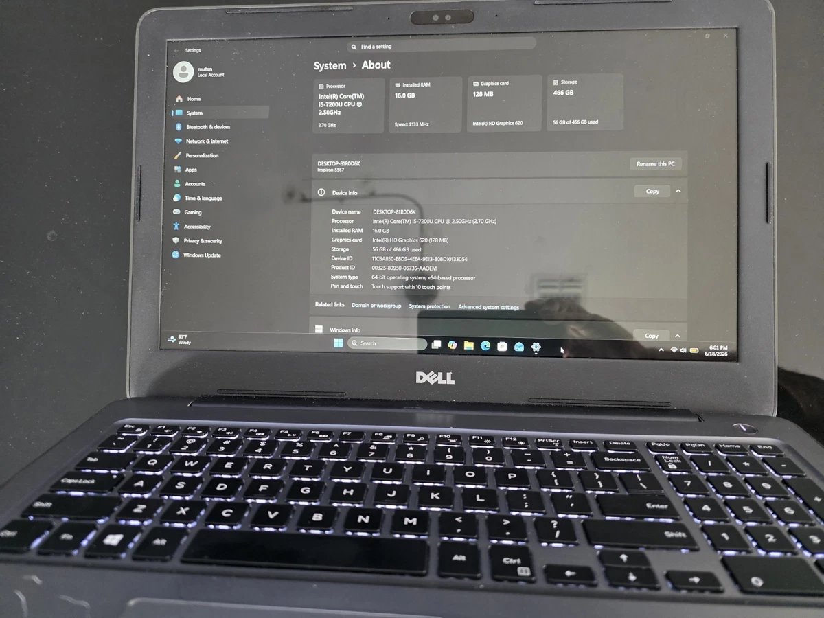 Dell Inspiron 15 5567 16 GB RAM Notebooks/Laptops for Sale | Shop