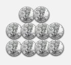 1 oz American Silver Eagle BU (Random Year) -- Lot of 10