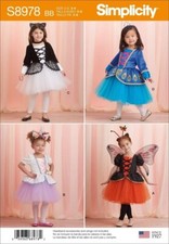 Simplicity S8978 Costume Sewing Pattern Toddler Child 1/2-2 Princess Fairy Tutu