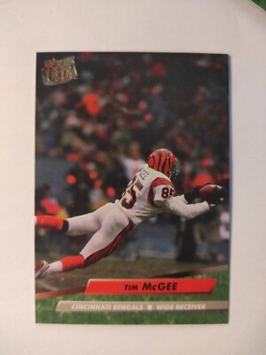 NFL Football Trading Card Tim McGee Cincinnati Bengals 1992 Fleer