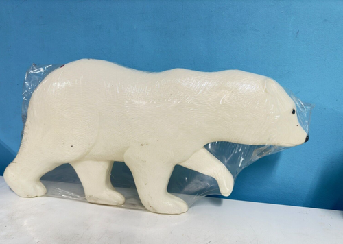 Set of 2 Vintage 1995 White Polar Bear Lighted Blow Mold Don Featherstone - Picture 2 of 6
