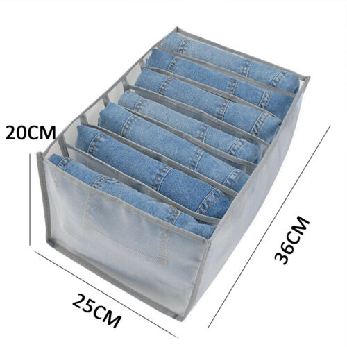 7 Gitter Netz Aufbewahrungstasche Kleidung Jeans Hose Schublade Organizer Boxen faltbar USA - Bild 3 von 16