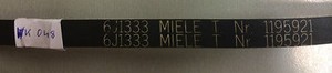 Waschmaschine Antriebsriemen , Keilriemen MIELE 6J 1333, 6J1333 T.Nr. 1195921