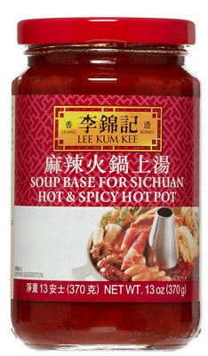 Lee Kum Kee Soup Base For Sichuan Style Hot+Spicy Hot Pot 13oz(Pack of 6)~5/2027