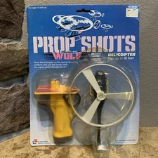 Thunder Wolf PROP SHOTS Vintage 1986 Pull String Launcher Helicopter New Sealed