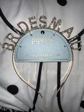 PIPER K BRIDE AND BRIDESMAID RHINESTONES BLING HAIR Headband Wedding Bachlorette