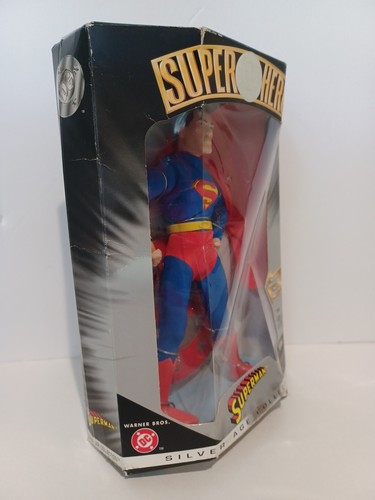 1999 DC Super Heroes SUPERMAN SILVER AGE Collection RETRO CLOTH Figure SEALED - Picture 3 of 5