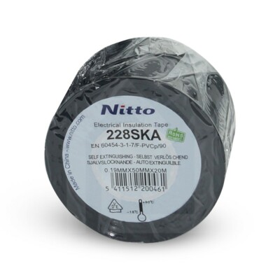 Nitto 228 SKA - Isolierband - 50mm x 20m Elektro Tape PVC Isotape - VDE -schwarz